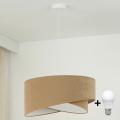 Brilagi - LED luster na sajli LYRA 1xE27/15W/230V braon/bela