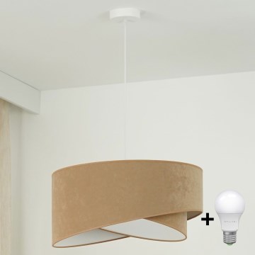 Brilagi - LED luster na sajli LYRA 1xE27/15W/230V braon/bela