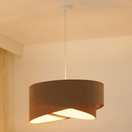 Brilagi - LED luster na sajli LYRA 1xE27/15W/230V braon/bela