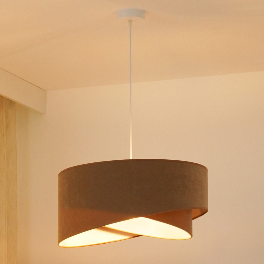 Brilagi - LED luster na sajli LYRA 1xE27/15W/230V braon/bela