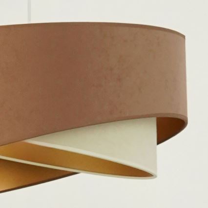 Brilagi - LED luster na sajli LYRA 1xE27/15W/230V braon/kremasta/zlatna