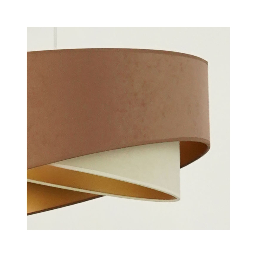 Brilagi - LED luster na sajli LYRA 1xE27/15W/230V braon/kremasta/zlatna