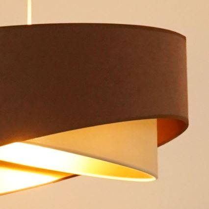 Brilagi - LED luster na sajli LYRA 1xE27/15W/230V braon/kremasta/zlatna