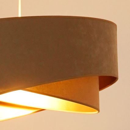 Brilagi - LED luster na sajli LYRA 1xE27/15W/230V braon/zlatna