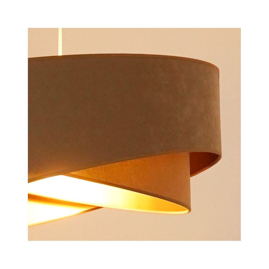 Brilagi - LED luster na sajli LYRA 1xE27/15W/230V braon/zlatna