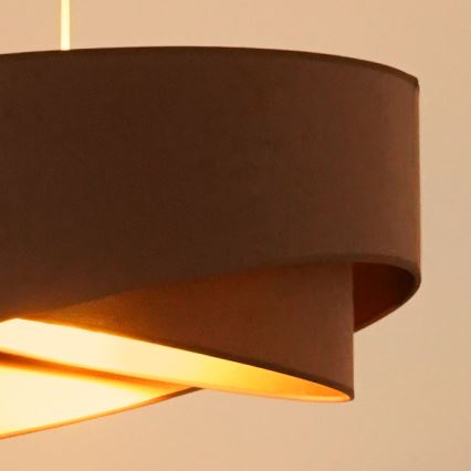Brilagi - LED luster na sajli LYRA 1xE27/15W/230V braon/zlatna