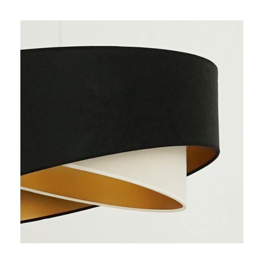 Brilagi - LED luster na sajli LYRA 1xE27/15W/230V crna/krem/zlatna