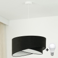 Brilagi - LED luster na sajli LYRA 1xE27/15W/230V crno/bela