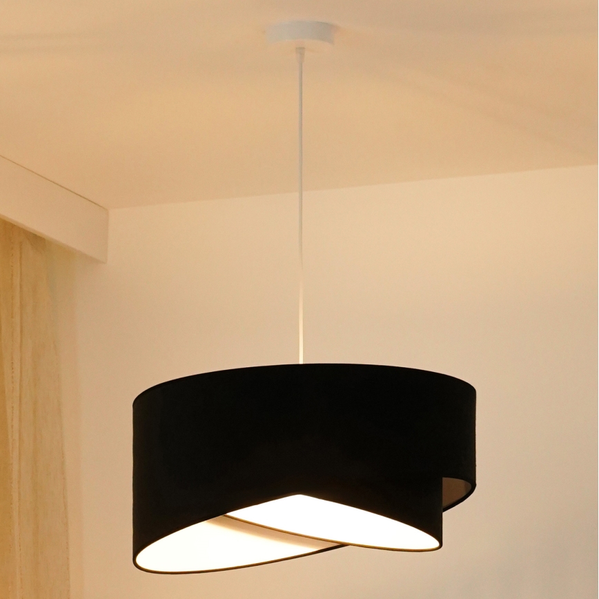 Brilagi - LED luster na sajli LYRA 1xE27/15W/230V crno/bela