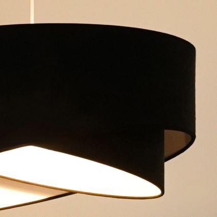 Brilagi - LED luster na sajli LYRA 1xE27/15W/230V crno/bela