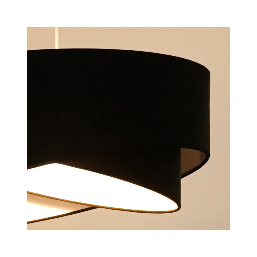 Brilagi - LED luster na sajli LYRA 1xE27/15W/230V crno/bela