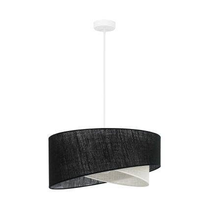 Brilagi - LED luster na sajli LYRA 1xE27/15W/230V crno/kremasta