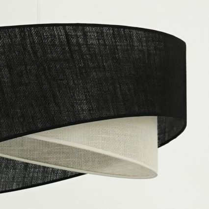 Brilagi - LED luster na sajli LYRA 1xE27/15W/230V crno/kremasta