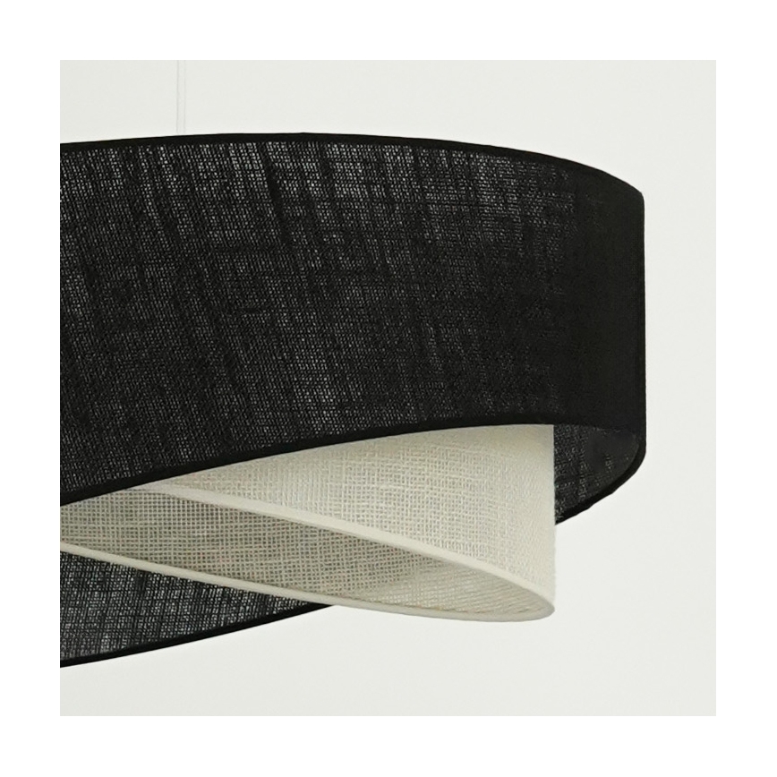 Brilagi - LED luster na sajli LYRA 1xE27/15W/230V crno/kremasta