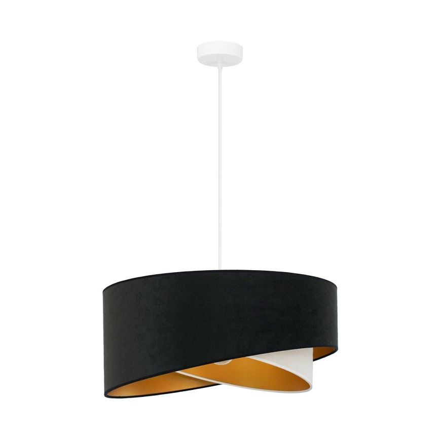 Brilagi - LED luster na sajli LYRA 1xE27/15W/230V crno/kremasta/zlatna
