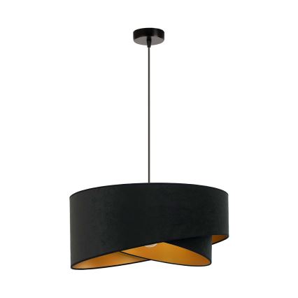 Brilagi - LED luster na sajli LYRA 1xE27/15W/230V crno/zlatna