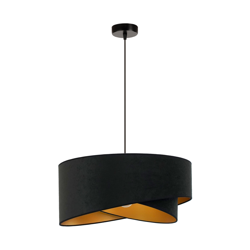 Brilagi - LED luster na sajli LYRA 1xE27/15W/230V crno/zlatna