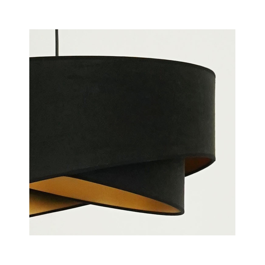 Brilagi - LED luster na sajli LYRA 1xE27/15W/230V crno/zlatna