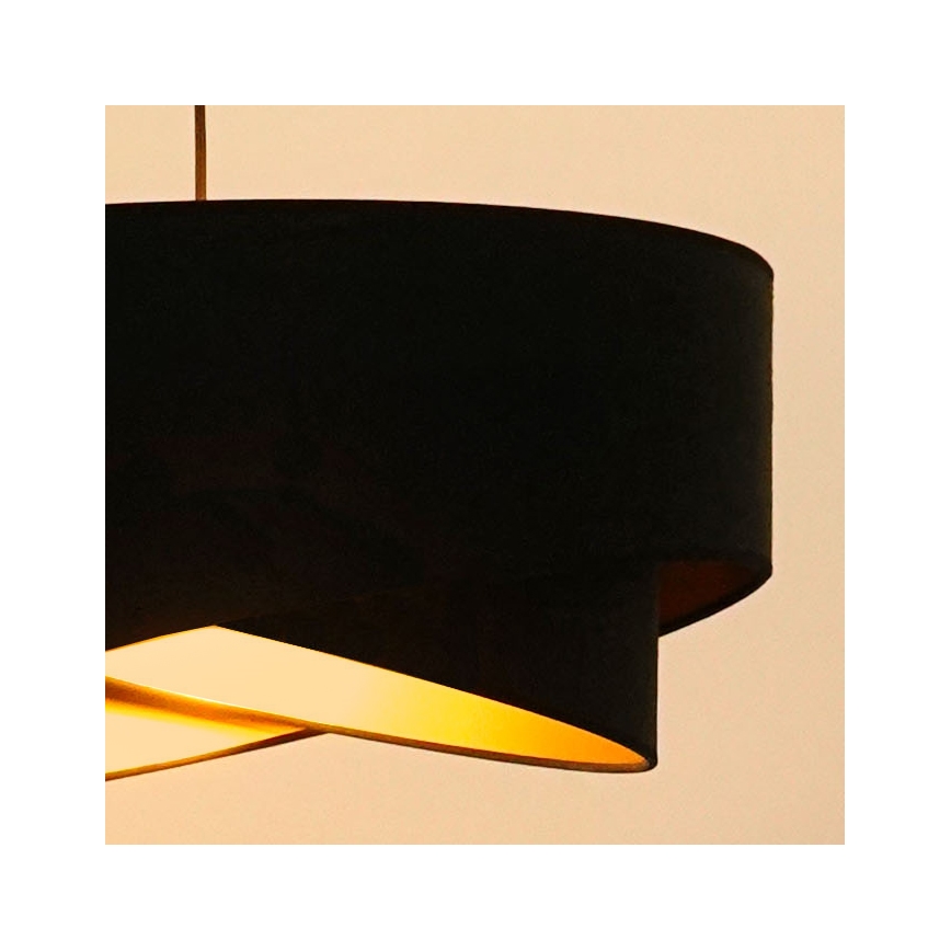 Brilagi - LED luster na sajli LYRA 1xE27/15W/230V crno/zlatna