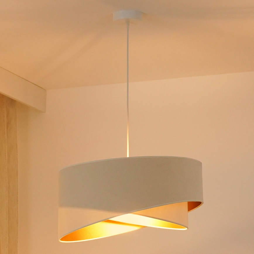 Brilagi - LED luster na sajli LYRA 1xE27/15W/230V kremasta/bela