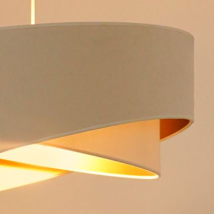 Brilagi - LED luster na sajli LYRA 1xE27/15W/230V kremasta/bela