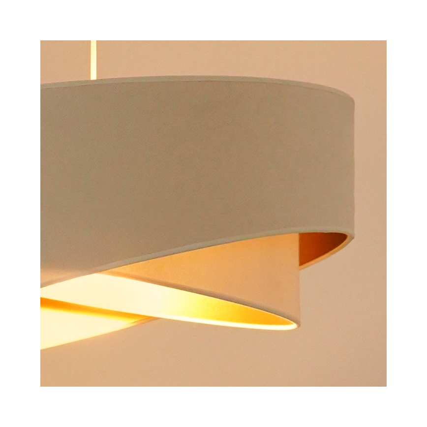 Brilagi - LED luster na sajli LYRA 1xE27/15W/230V kremasta/bela