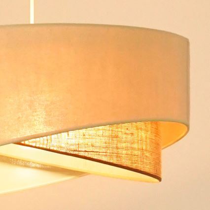 Brilagi - LED luster na sajli LYRA 1xE27/15W/230V kremasta/bež