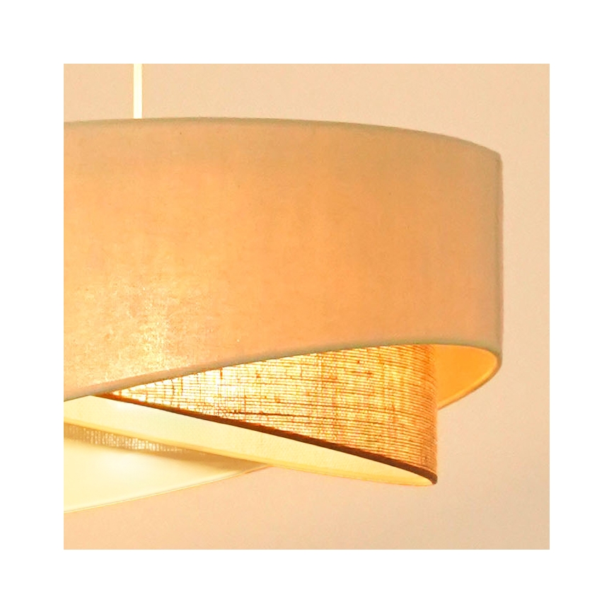 Brilagi - LED luster na sajli LYRA 1xE27/15W/230V kremasta/bež