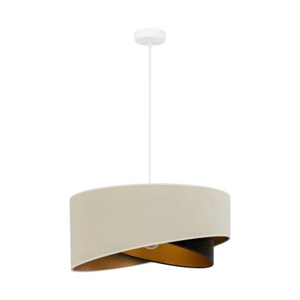 Brilagi - LED luster na sajli LYRA 1xE27/15W/230V kremasta/crno/zlatna