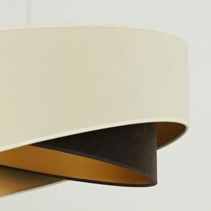 Brilagi - LED luster na sajli LYRA 1xE27/15W/230V kremasta/crno/zlatna