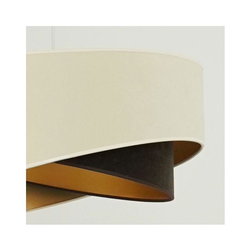 Brilagi - LED luster na sajli LYRA 1xE27/15W/230V kremasta/crno/zlatna