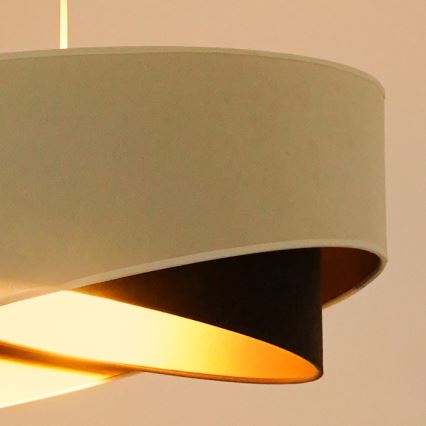 Brilagi - LED luster na sajli LYRA 1xE27/15W/230V kremasta/crno/zlatna