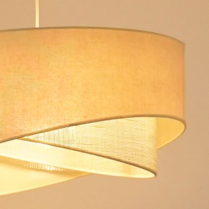 Brilagi - LED luster na sajli LYRA 1xE27/15W/230V kremasta