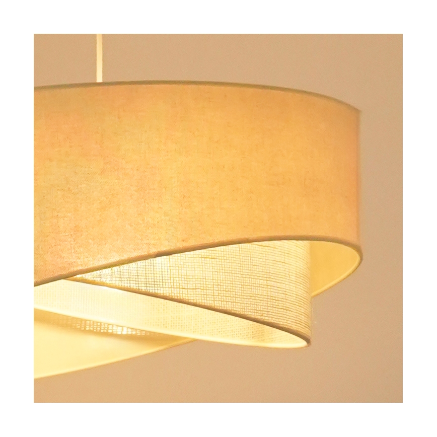 Brilagi - LED luster na sajli LYRA 1xE27/15W/230V kremasta