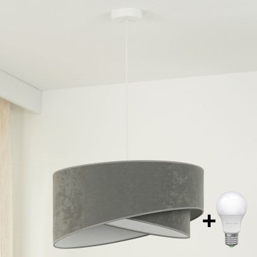 Brilagi - LED luster na sajli LYRA 1xE27/15W/230V sivo/bela