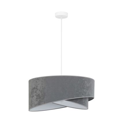 Brilagi - LED luster na sajli LYRA 1xE27/15W/230V sivo/bela
