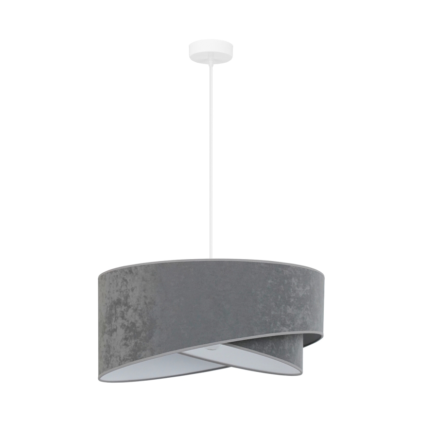Brilagi - LED luster na sajli LYRA 1xE27/15W/230V sivo/bela