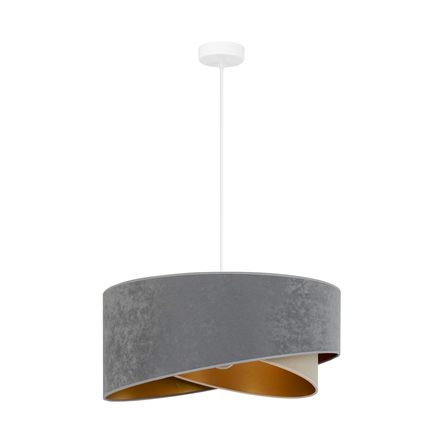 Brilagi - LED luster na sajli LYRA 1xE27/15W/230V sivo/bež/zlatna