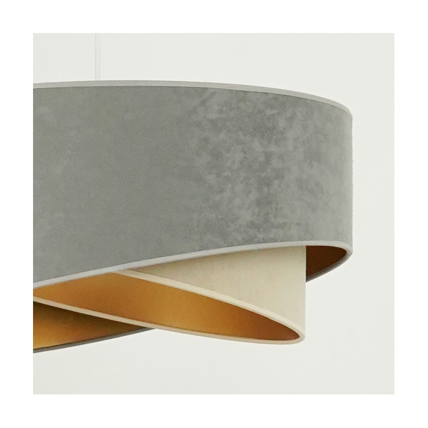 Brilagi - LED luster na sajli LYRA 1xE27/15W/230V sivo/bež/zlatna