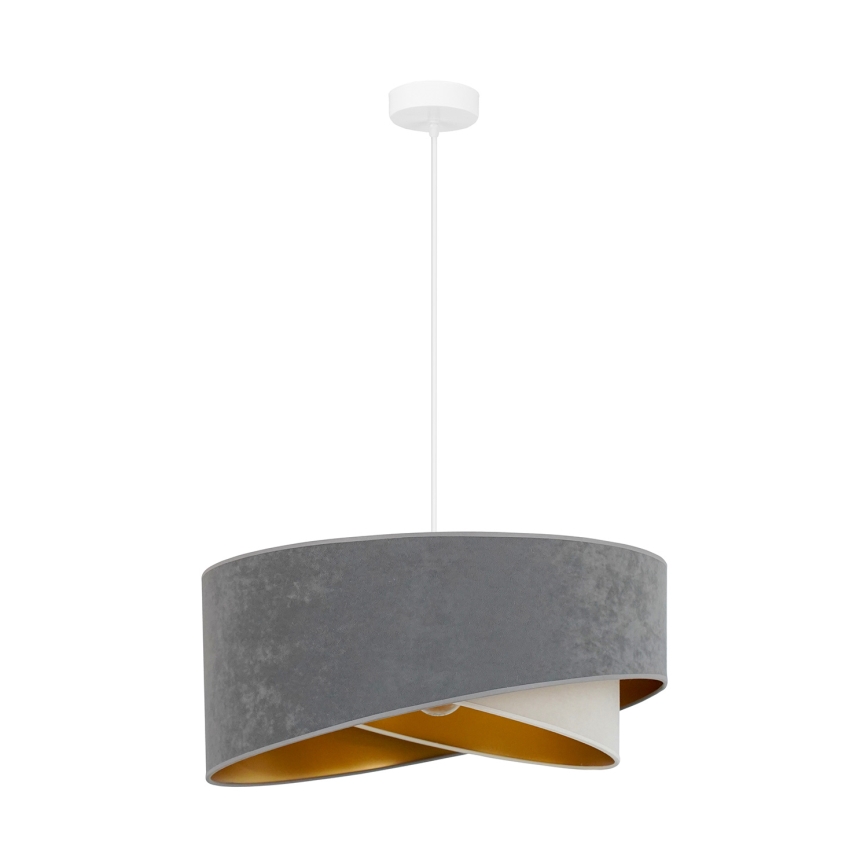 Brilagi - LED luster na sajli LYRA 1xE27/15W/230V sivo/kremasta/zlatna