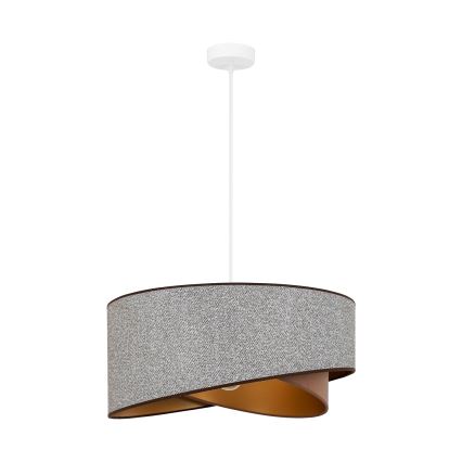 Brilagi - LED luster na sajli LYRA 1xE27/15W/230V sivo/kremasta/zlatna