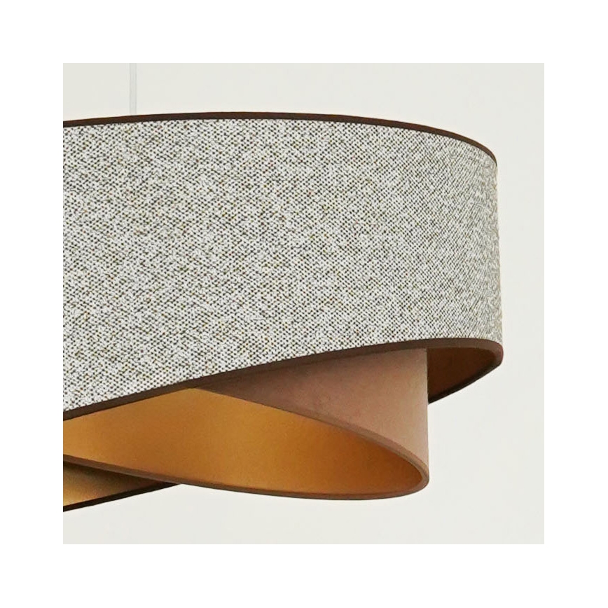 Brilagi - LED luster na sajli LYRA 1xE27/15W/230V sivo/kremasta/zlatna