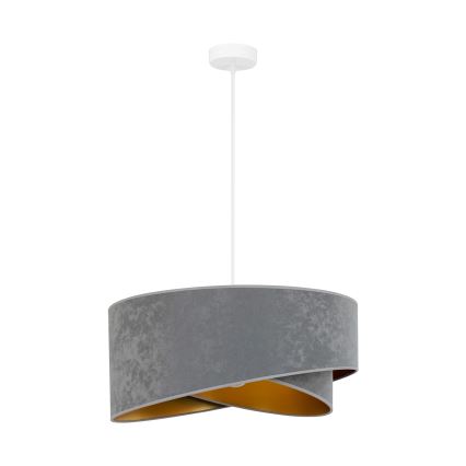 Brilagi - LED luster na sajli LYRA 1xE27/15W/230V sivo/zlatna