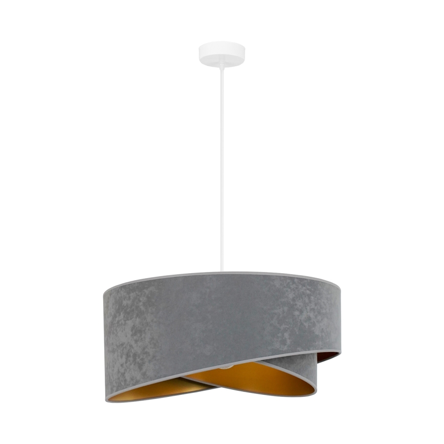Brilagi - LED luster na sajli LYRA 1xE27/15W/230V sivo/zlatna