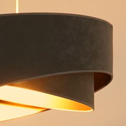 Brilagi - LED luster na sajli LYRA 1xE27/15W/230V sivo/zlatna