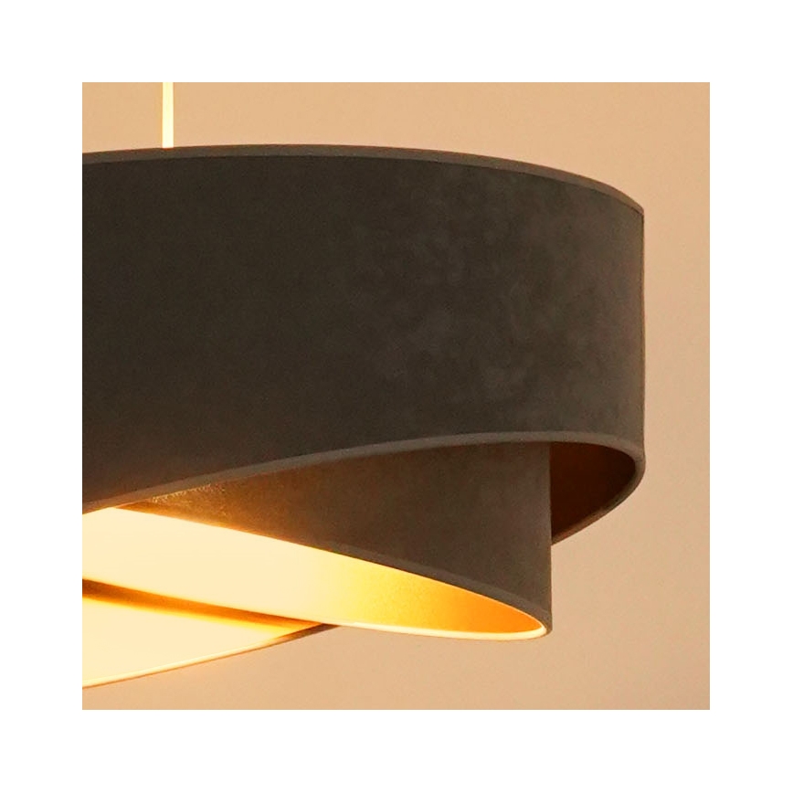 Brilagi - LED luster na sajli LYRA 1xE27/15W/230V sivo/zlatna