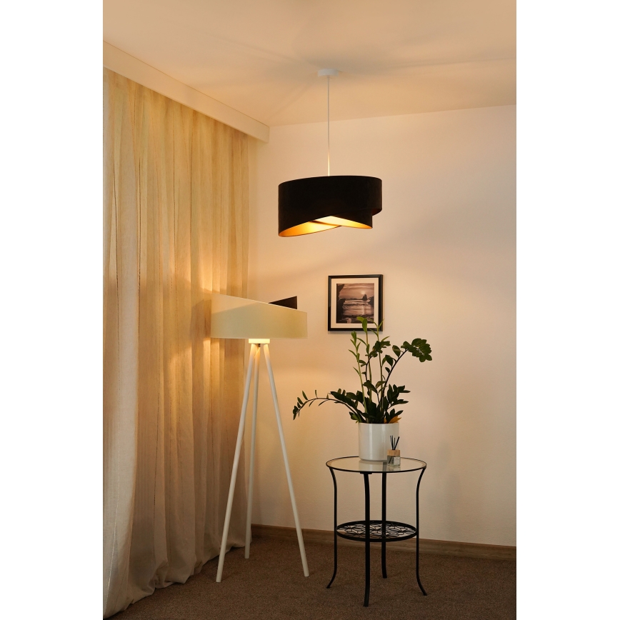 Brilagi - LED luster na sajli LYRA 1xE27/15W/230V tamno braon/zlatan