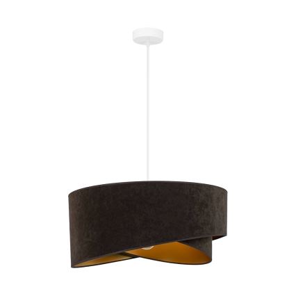 Brilagi - LED luster na sajli LYRA 1xE27/15W/230V tamno braon/zlatna