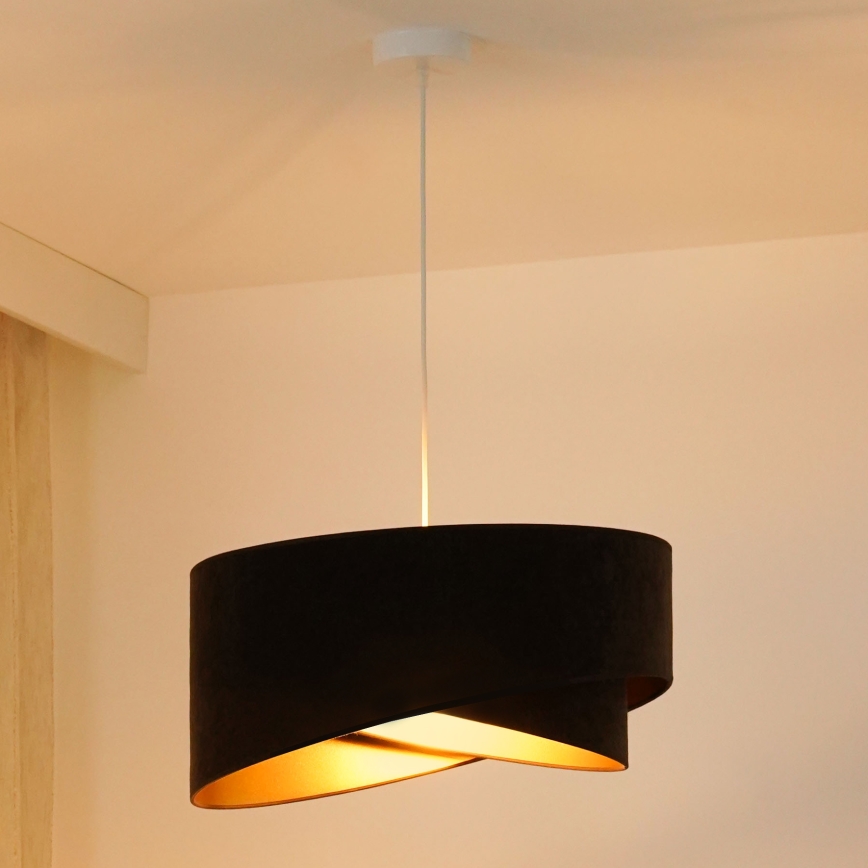 Brilagi - LED luster na sajli LYRA 1xE27/15W/230V tamno braon/zlatna