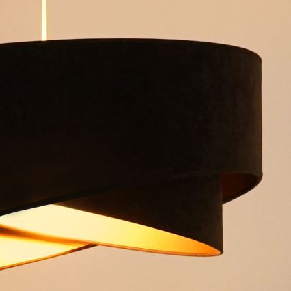 Brilagi - LED luster na sajli LYRA 1xE27/15W/230V tamno braon/zlatna